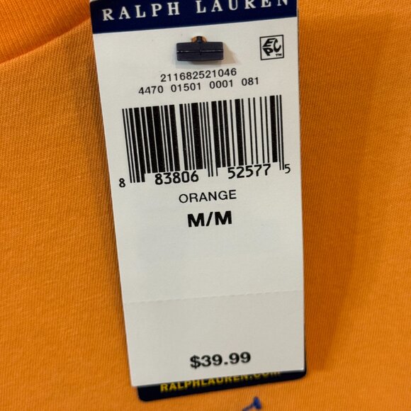 Polo Ralph Lauren Womens Orange T Shirt Classic Logo NWT Size M - Picture 4 of 5